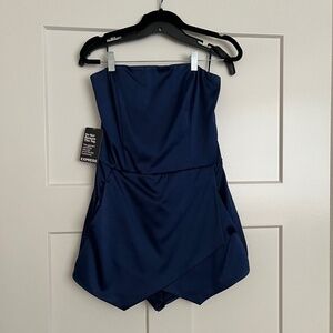 Blue Strapless Romper - Size 6 - NWT